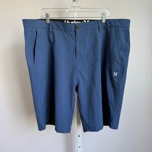 Hurley Mens 42 Blue‎ Hybrid Shorts Surf Casual Walk Flat Front Everyday